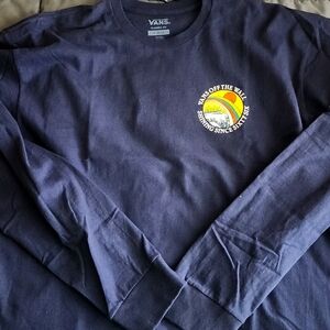 Vans Blue Graphic Long Sleeve T-Shirt